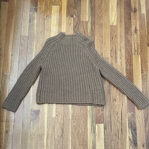 Vince Textured Brown Turtleneck Sweater